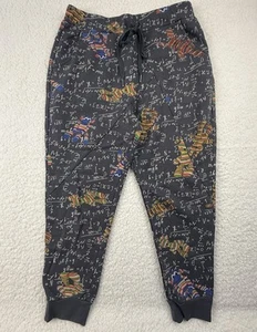 Easel Joggers Math Science Formula Graphic Monkey Bear Print Pants Large - Picture 1 of 12