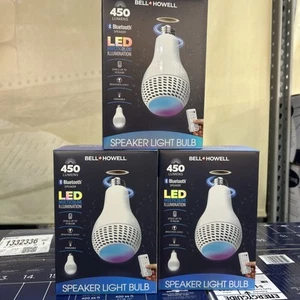 Menge von drei (3) Bell + Howell dimmbare LED Lautsprecher Glühbirnen-DZ325159 Geschenk - Bild 1 von 13