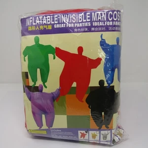 Inflatable Invisible Man Costume Halloween Party Fancy Dress Blow Up Suit Red - Picture 1 of 3