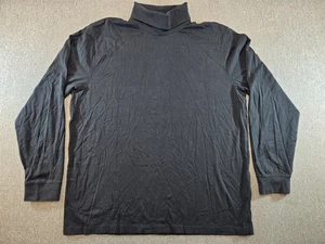 Mens L.L. Bean Black Long Sleeve Turtleneck Shirt Size XL - Picture 1 of 7