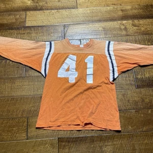 Vintage 60er/70er Jahre Kindergröße Fußball Trikot orange Tennessee Vols College - Bild 1 von 10