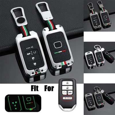 Zinc Alloy Silicone Car Key Case Cover For Honda Civic Accord CR-V HR-V Odyssey - Image 1 of 4
