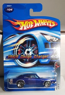 Dodge Charger R/T 1969 Hot Wheels 2005 Muscle Mania #104 Metalflake azul oscuro Foto 1 de 2