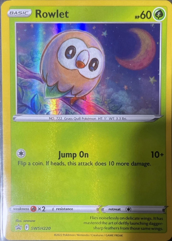 Rowlet - Promo SWSH: Sword & Shield Promo Cards SWSH220 NM - Image 1 of 1