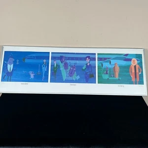 Shag Kunst Lithographie Abfahrt Idlewild Zwischenstopp Borneo Ankunft Affenstadt signiert - Bild 1 von 11