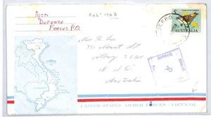 AUSTRALIA USED *VIETNAM WAR* Cover MAP Illustrated *FPO.3* 1968 NSW XC160 - Picture 1 of 14