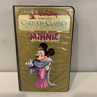 Clásicos de dibujos animados de Minnie Walt Disney edición limitada dorada VHS MINNIE MOUSE Foto 1 de 4