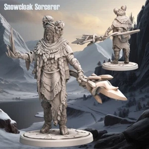 Snowcloak Sorcerer - Frost Tribe - D&D or Wargaming Miniature 32mm - Picture 1 of 1