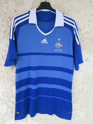 Maillot EQUIPE DE FRANCE 2008 2009 ADIDAS shirt jersey vintage maglia home L - Photo 1/4