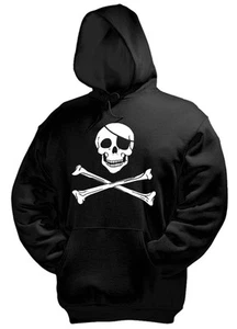 Sudadera con capucha PIRAT TOZENKOPF, negra - Imagen 1 de 1