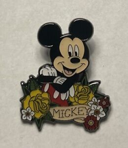 Disney - Loungefly Fleurs Tatouage Art Boîte Aveugle Épingle Mystère - Mickey Mouse