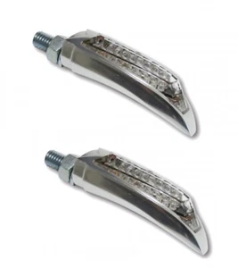 Paar Von Blinker Rücklichter Und Stop LED Chrom Genehmigt Highway Hawk - Bild 1 von 1