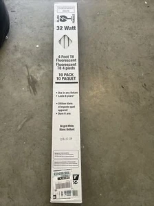 Feit 10 Pack 32-Watt 4 ft. Linear T8 Fluorescent Tube Light Bulb Bright White - Picture 1 of 5