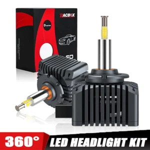 D1S D3R LED Headlight Kit Bulbs 100W 25000LM 6000K White Replace Conversion Lamp - Picture 1 of 14