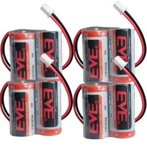 4X CR123A Pack 3.0V 1500mAh Non-rechargeable Li-ion Battery with White Plug - Picture 1 of 2