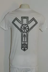 Camiseta True Religion Para Hombre Muestra Blanca Cuello en V Talla S Con Estampado Eslavo Personalizado - Imagen 1 de 3