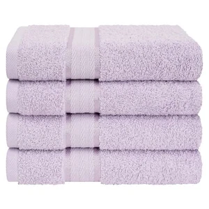 100% Cotton 4 Pack Hand Towel Set Hand Face Towels for Bathroom Lilac - Picture 1 of 4