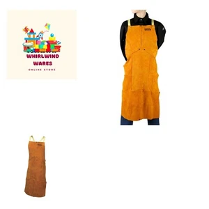 Durable Leather Welding Apron - Heavy-Duty, Flame-Resistant, Adjustable Harness - Picture 1 of 3