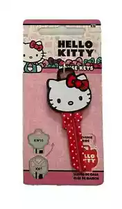 HELLO KITTY chiave di casa a pois rossa Kwikset KW1/KW10 vuota - Foto 1 di 1