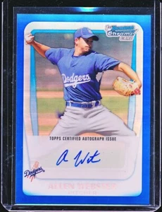 ALLEN WEBSTER 2011 BOWMAN CHROME BLUE REFRACTOR AUTOGRAPH AUTO RC #'D 059/150 - Picture 1 of 2