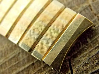 Nuevo de Lote Antiguo Sin Usar Baldwin 14k Multicolor Oro Relleno Expansión Reloj Correa 15mm Foto 1 de 3