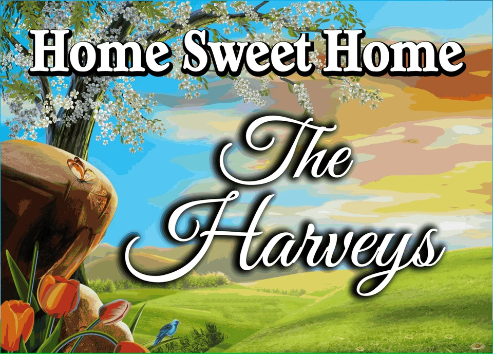 Letrero de camping hogar dulce hogar - prado Foto 1 de 1