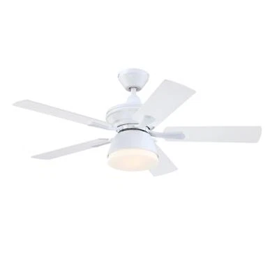 Outdoor Ceiling Fan with Lighting Nevada White IP44 Fan Light - Image 1 of 4