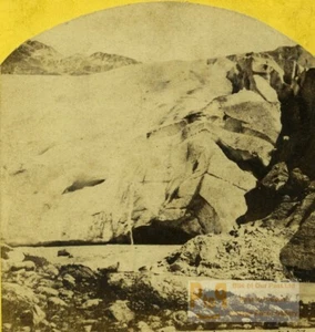 Schweiz Quelle Rhonegletscher altes Stereo Foto 1860 - Bild 1 von 3