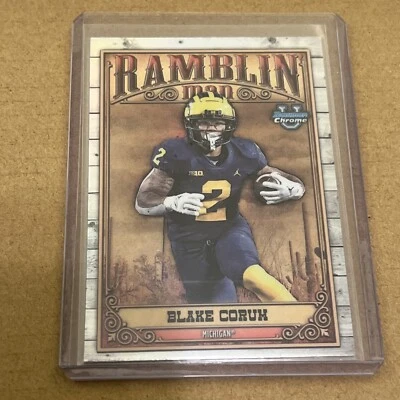 2023 Bowman University Chrome - Ramblin' Man #RM-8 Blake Corum (RC) Michigan - Image 1 of 2