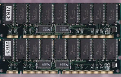 256MB 2x128MB PC-133 MOSEL VITELIC ZTECH ECC REG PC133 RDIMM SERVER SDRAM Kit - Image 1 of 2