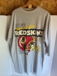 Vintage Washington Redskins T Shirt Extra Long 3/4 Sleeve Single Stitch L/XL - Picture 1 of 9