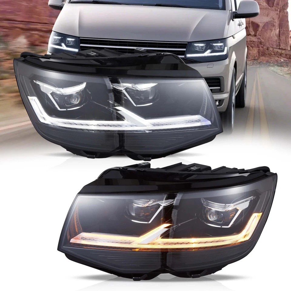 VLAND LED-Projector Headlights For VW Transporter T6 2015-2020 DRL Front Lamp UK