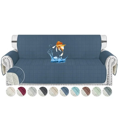 Fundas de sofá impermeables de gran tamaño para sofá de 3 cojines, funda de sofá acolchada de 79"... Foto 1 de 4