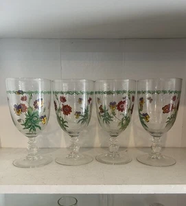 Studio Nova By Mikasa "Garden Bloom" Iced Tea, Goblets Set Of 4. 14 Ounce. - Picture 1 of 4
