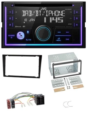 JVC MP3 USB 2DIN DAB Bluetooth CD Autoradio für Opel Combo C Vivaro Corsa C Omeg - Bild 1 von 4