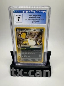 2004 Dark Ampharos-EX Team Rocket Returns-2/109- HOLO-Chumlee Collection-CGC 7 - Picture 1 of 3