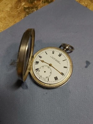 ANCIENNE GROSSE MONTRE DE GOUSSET / ANGLAISE/ H.SAMUEL MANCHESTER/ARGENT MASSIF - Photo 1/4