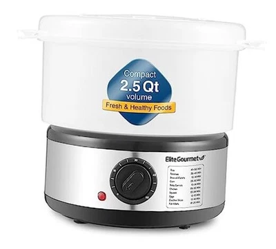  EST250 Electric Compact Mini Food Vegetable Steamer, 400W with BPA 2.5 Quart - Image 1 of 4