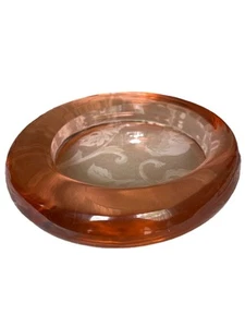 KT 163 Chander Decorative Heavy Pink Art Glass Trinket Bowl 2″H × 10″W × 10″D - Picture 1 of 5