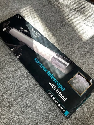 The Black Series 50 & 100 X Magnification Astronomical Telescope w/Tripod - Image 1 of 4