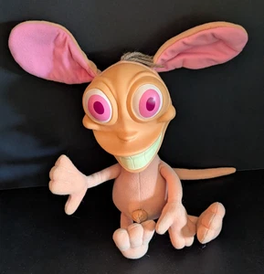 Vintage Mattel Ren & Stimpy Talking Ren Plüsch & Plastik Stofftier funktioniert - Bild 1 von 6