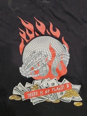 Cactus and Skull Brand Skate Board T shirt with Planet B Logo SK8 Men's Sz L Tee - Image 1 of 4