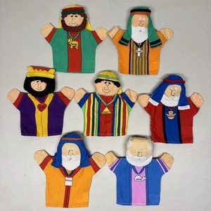 Oriental Trading Company Lot 7 Vintage Bibelgeschichte Handpuppen Noah Moses ++ - Bild 1 von 11