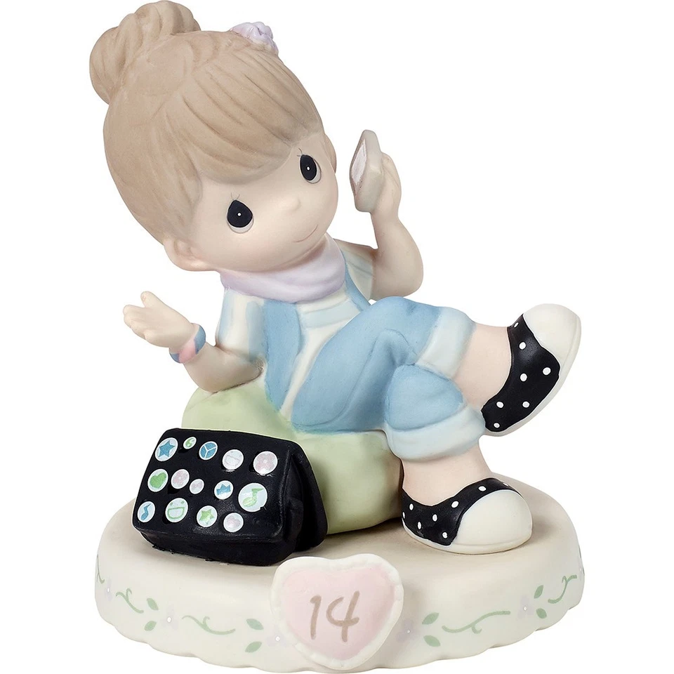 Precious Moments 162013B Growing in Grace Age 14 Bisque Porcelain Figurine