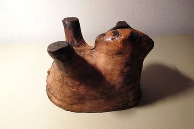 Antike Backform, Schokoladenform, " OSTERLAMM ", Gussform, Keramik, um 1900 - Bild 1 von 4