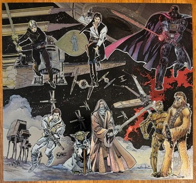 Star Wars Galaxy Uncut Etched Foil Trading Card Sheet Topps 1993 SUPER RARE - Image 1 of 4
