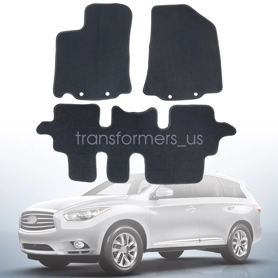 Alfombrillas de terciopelo delanteras-traseras de repuesto 2013-2020 para Infiniti QX60 JX35 Foto 1 de 4