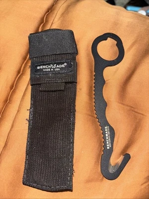 GANCHO DE RESCATE HECHO EN BANCO NSN 4240-01-568-3219 Cortador de cinturón de seguridad y correa + FUNDA de nylon Foto 1 de 4