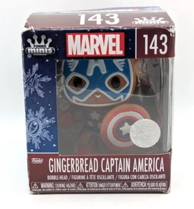 Funko Minis Marvel Gingerbread Captain America #143 Five Below Exclusive in Box - Picture 1 of 6