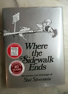 Where the Sidewalk Ends, Silverstein, hardcover 40th anniversary edition VG+/VG - Picture 1 of 5